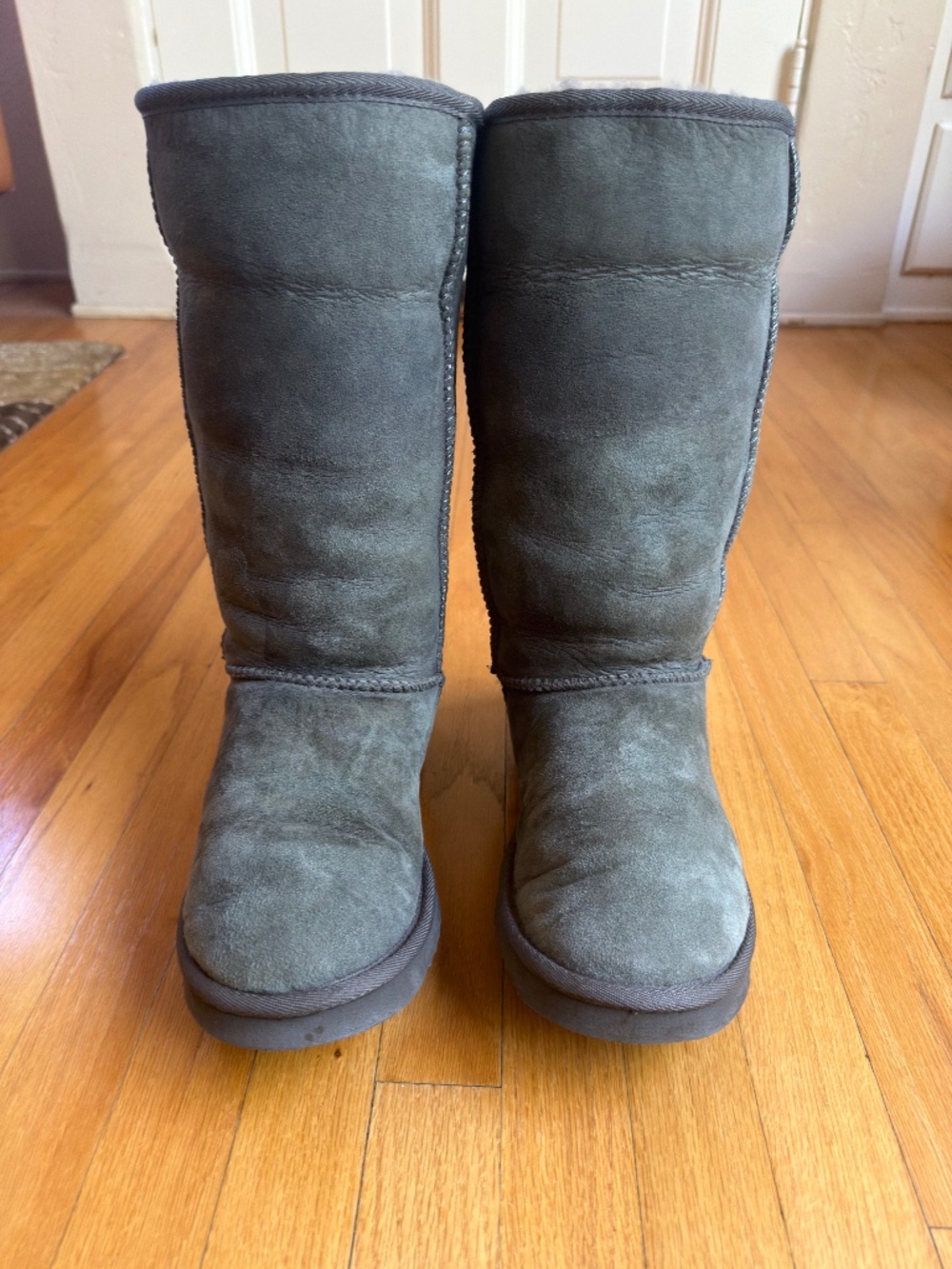Kirkland Signature Grey Genuine Sheepskin Tall Boots - Size 9M Women’s